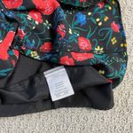 J.Crew Floral Ruffle Sleeveless Dress Black Red Flowers Party Cocktail Photo 3