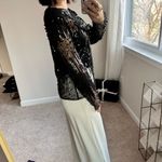 Black Sequin Sheer top with cami set. S Photo 2