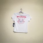 True Religion  Women Tropical Denim neck tee Sz‎ large True Logo V Tee white Photo 5