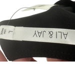 Ali & Jay  3/4 Sleeve Faux Leather Bottom‎ Made in USA Shift Dress Black Sz Large Photo 2