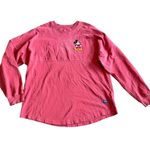 Disneyland Resorts Red Long Sleeve Shirt Top T-Shirt Mickey Mouse Size Large Photo 0