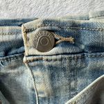 Blue Spice Twist Of Fate Paperbag Waist Denim Shorts in Light Blue Wash - Size 1 Photo 14