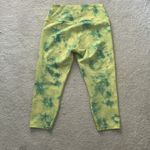 Peloton  Women’s Capri Leggings- Yellow and Green Tie-Dye Photo 3