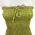 Asos Design Green Gingham Smocked Strapless Ruffle Hem Mini Drop Waist Dress 6 Photo 4