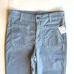 Free People  High Time Kick Corduroy Flare Pants Pearl Blue Size 12 NWT Photo 7