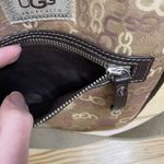 UGG  Australia‎ Logo Monogram Gold Metallic Crossbody Bag Purse Fuzzy Lined Photo 7
