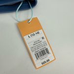 Kona Sol  Women's Large 12-14‎ Mudstone Blue Sleeved Tunnel Front Bikini Swim Top Photo 3