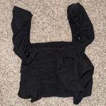 Black ruffle crop top Photo 0