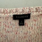 Talbots  Womens Sweater Cable Knit Crew Neck Pink Size Large‎ Casual Chic Autumn Photo 3