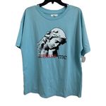 BP. Boxy Crop Graphic Tee In Blue Amuse Me‎ size Medium NEW Photo 1