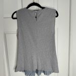 J.Crew Womens Sleeveless Blue Stripe Gray Back Peplum Waist C1930 Size Small Photo 2