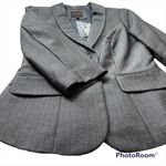 The Limited  Suit Jacket Blazer Charcoal Gray size XSmall Chambray Tailored NWT Photo 4