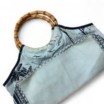 Disney Mickey Mouse Beach Resort Novelty Bamboo Handle Tote Bag Photo 5