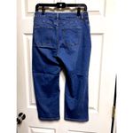 Croft & Barrow 0114  Straight Crop Jeans Womens Size 6 Dark‎ Wash Stretch Denim Photo 5