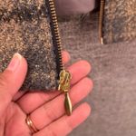 Chico's Womens Blazer Size M Or 1 Plaid Gray Brown Career Business Casual Photo 6