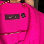 Apt. 9  Shirt Dress Button Up Size 4 Tie Notched CollardLapel Sleeveless HotPink Photo 3