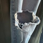 Old Navy  Women's Rockstar Super Skinny High Rise Ripped Jeans - Light Blue Photo 3