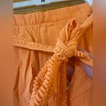 Soft Surroundings  Summer Breeze Rayon Linen Belted Shorts Nectarine Orange 3X Photo 1