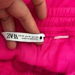 ZARA Pink Wide Leg Elastic Drawstring Waist Pull On Pants Size Medium Photo 4