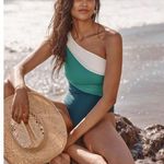 Summersalt TheLong Torso Sidestroke One Piece Swimsuit Seaweed Seaglass 10LT Photo 0