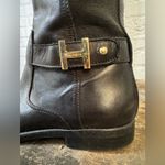 Tommy Hilfiger  Black Leather Riding Boots size 7 1/2 Photo 1