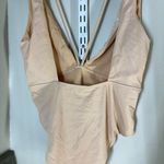 REEF  kaleidoscope nude plunge front strappy swimsuit with pearl accents Photo 13