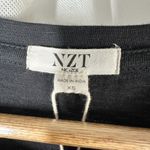 Nic+Zoe NZT  Short Sleeve Side Slit Woven Slub Midi Dress Size XS Black Photo 2