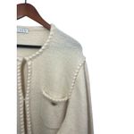 J.Crew Odette Sweater Lady Jacket Cardigan Boucle XL Ivory BM246 Cottage Wool White Photo 3