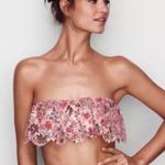 Victoria's Secret Victoria Secret Strapless Ruffle Flounce Bandeau Floral Bralette Bra Size XS NEW Photo 1