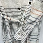 Roxy Gauzy Striped Shirt Dress with Belt 100% Lightweight Cotton Button Front Photo 7