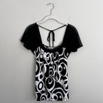 Soulmates Y2K‎  BLACK AND WHITE BABYDOLL SHEER SLEEVE TOP Photo 1