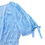 Boutique NEW Blue Floral Short Sleeve Dress Photo 4