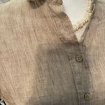 ONIA  linen button down sleeveless high/low dress swimsuit cover tunic w/pockets. Photo 1