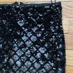 Say What? Say What? Sequin vintage y2k Diamond Mermaid Pattern Fish print Party Cocktail Zip Women's Black Midi Pencil Skirt Sz M Photo 1