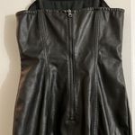 Divided H&M  Women's Black Faux Leather Bodycon Mini Dress Size 6 Photo 2