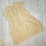 CP Shades Free people  Yoko Tunic tan linen pleated tunic shirt dress size large Photo 2