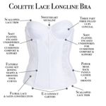 Dominique Colette Lace Corset Bridal Longline Bra Style 8949 Black Size 34B NWT Photo 4