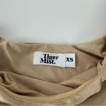 Tiger Mist  Satin Beige One Shoulder Dress Photo 3