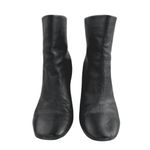 Vince  Women's Black Leather Block Heel Round Toe Slip On Classic Ankle Boots 8 Photo 1