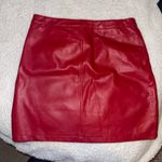 Molly Bracken Red faux leather skirt! Great condition! Photo 1