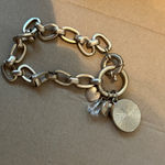 Premier‎ Gold Bracelet with Blue Charms Photo 2