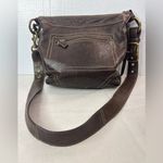 Coach Chelsea Lace Duffle Crossbody Dark Brown Grommet Leather Bag Photo 3