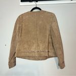 Liz Claiborne Light Brown Suede Blazer Jacket Snap Button 12 Petite Photo 5