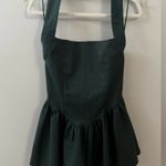 Elegant Dark Green Halter Dress Size L Photo 0