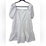 H&M Puff Sleeved Blogger Favorite White Mini Dress Size M Photo 5