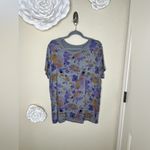 Torrid NTM:  Gray with Multicolored Floral Print Short Sleeved T Shirt Sz 2 Photo 1