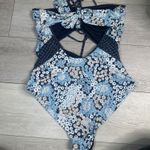 Reiss Megan printed cut out swimsuit baiting suit navy floral one piece size 10 Photo 5