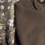 143 Story by Line Up Soft Floral Maxi Brown Lavender Front Slit Dress Size Large Photo 4