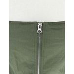 Honey Peach Green 100% Cotton Mini Dress Sz S | Cargo Pockets & Full‎ Zipper Photo 5