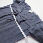 Milly of New York 100% Merino Wool Bow Gray Knit Blouse 3/4 Sleeves Photo 6